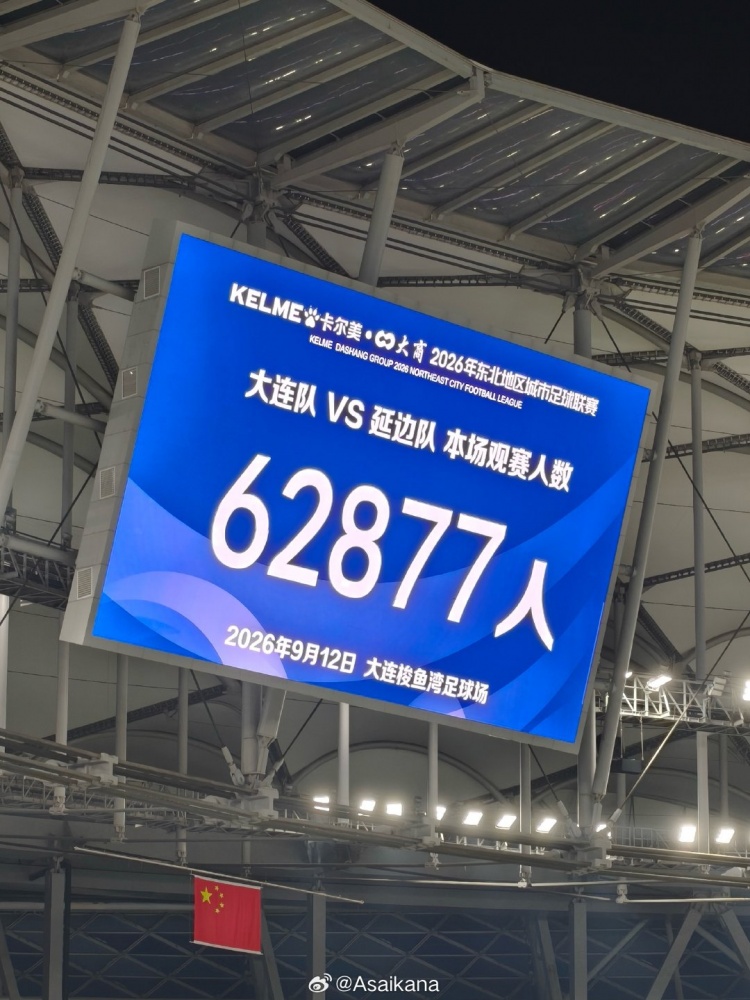 东北超大连vs延边现场观众62877人，创国内业余足球赛上座纪录
